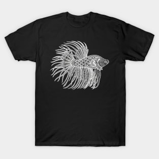 White Betta Fish T-Shirt